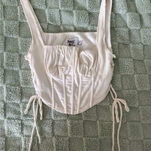 Princess Polly Ivory Corset Crop Top